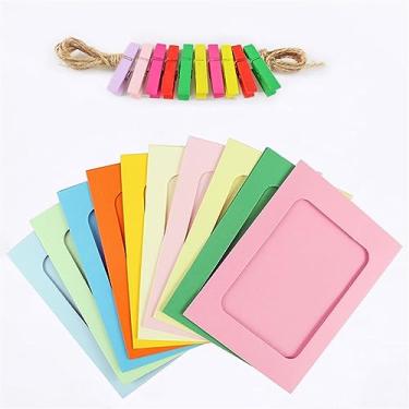 Imagem de 10 pçs/conjunto Feliz Aniversário Papel Photo Frame Banner Decoração de Festa Primeira Guirlanda Deco Bebê Menino Menina Meu 1º 1 Ano Suprimentos Banner para Decorações de Festa de Aniversário (Cor: 6 polegadas multicolorido)