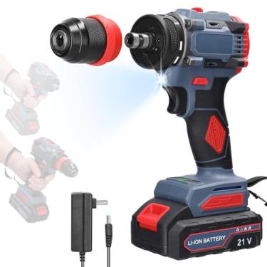 Imagem de Furadeira de lítio 21V 2 em 1 Chave de fenda elétrica Ferramenta elétrica multifuncional 55Nm Torque Motor sem escova Chave de fenda prática para eletrodomésticos Instalação de móveis Reparação de