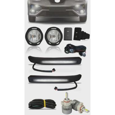 Imagem de Kit Farol de Milha Neblina + Kit LED drl Luz Diurna Toyota Etios 2017 Em Diante + Kit LED