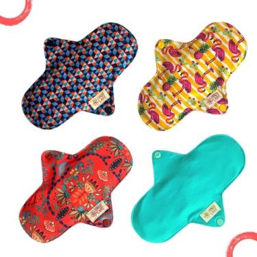 Imagem de Kit com 4 Absorvente ecológico normal 22 cm toque seco Circulare