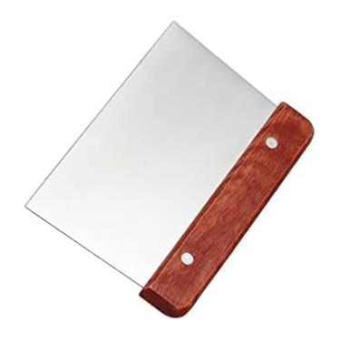 Imagem de Raspador De Massa Com Cabo De Madeira, Cortadores De Massa De Aço Inoxidável, Utensílios De Cozinha Multiuso, Cortador De Pizza, Para Bolo, Pastelaria, Pão,Serene16