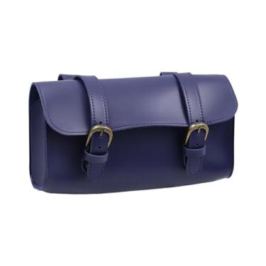 Imagem de Generic Saco dianteiro da bicicleta saco do guiador saco de sela dianteira para triciclos de bicicleta dobrável, azul