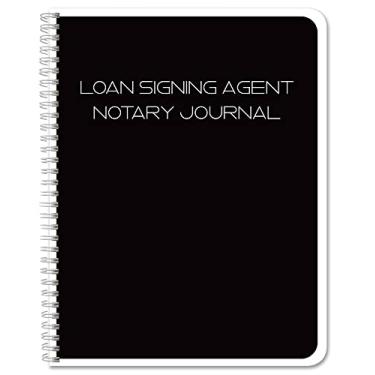 Imagem de BookFactory Diário do n do agente de assinatura de empréstimo/diário oficial de atos notariais de assinatura única - 100 páginas, Wire-O, 21,5 cm x 28 cm (LOG-100-7CW-PP(Loan-Agent-Notary))