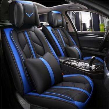 Imagem de DlonmCen Capas de assento de carro compatíveis com Mercedes-Benz Luxury e requintado protetor de assento de carro airbag almofada de carro compatível