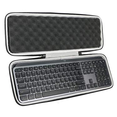 Imagem de khanka Capa de viagem rígida de substituição para Logitech MX Keys S/MX Keys Mini/MX Keys Advanced Wireless Illuminated Keyboard Grafite, somente capa