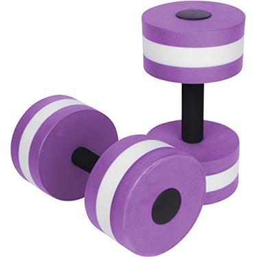 Imagem de Trademark Innovations Halteres leves para exercícios aquáticos – Conjunto de 2 espuma – para hidroginástica (roxo)