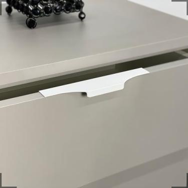 Imagem de Puxador Para Moveis Slim De Alumínio para armário ropeiro gaveta porta (BRANCO, 180 mm)
