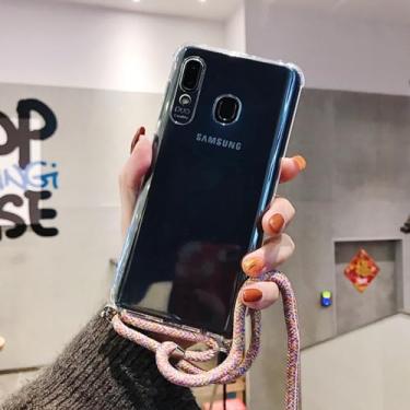 Imagem de Cordões de cabo crossbody transparentes e macios com corda para Samsung Galaxy A10 A20E A50 A51 A71 A31 A41 A70 S10 20 Note 20 Cover, X7, para S10 Plus