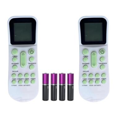 Imagem de Kit 2 Controle Remoto Ar Condicionado Para Elgin Inverter Ecopower