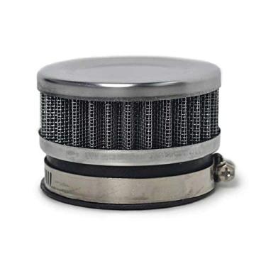 Imagem de DKMOTORK 0061 Kit de limpeza de fluxo de ar universal para motocicleta com entrada de filtro de ar de 38 mm para motor tampa de metal plástico preto