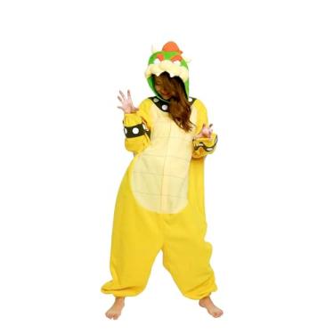 Imagem de SAZAC Super Mario Bros – Macacão macacão de Halloween (Bowser) amarelo, Amarelo, Tamanho Único