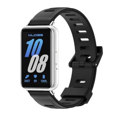 Imagem de MIJOBS Pulseira de silicone compatível com Samsung Galaxy Fit 3 SM-R390 para mulheres e homens, acessórios de substituição para Samsung Galaxy Fit3