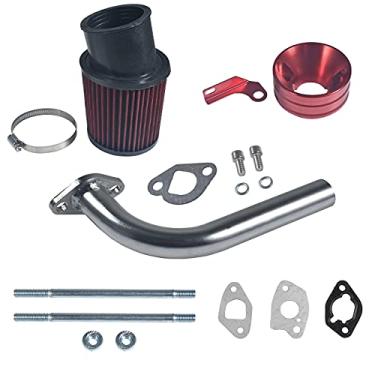 Imagem de jtfrkope Kit de escape central traseiro e filtro de ar para Escapamento traseiro central Predator 212cc Go Kart GX160 GX200