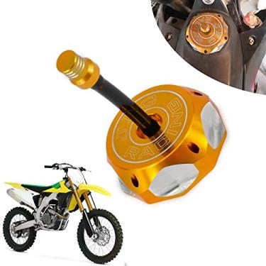 Imagem de Tampa de gás para bicicleta de sujeira, tampa do tanque de combustível de gás da motocicleta com válvula de respiração universal CNC para RM DRZ 50cc - 150cc CRF XR KX KLX TTR PW SSR Apollo TAO SDG Dirt Pit Bike Gold