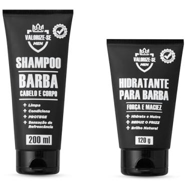 Imagem de Kit Hidratante para Barba + Shampoo 3 em 1 - Barba, Cabelo e Corpo | VALORIZE-SE MEN