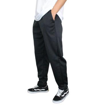 Imagem de Calça Moletom LIFE reta flanelado preta-Unissex