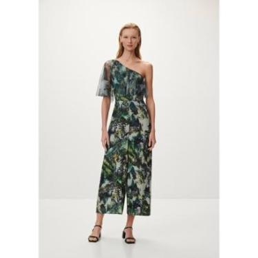 Imagem de Macacão Midi Ombro Só Estampado com Tule-Feminino