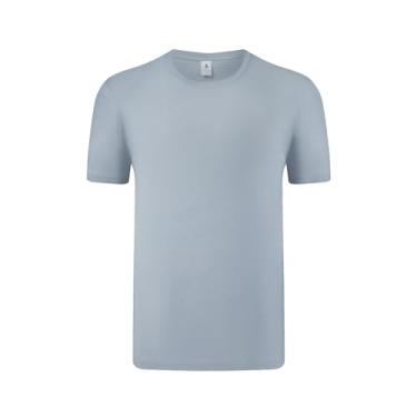Imagem de NJNJGO Camiseta masculina leve gola redonda básica casual verão manga curta camiseta esportiva, Cor 3, M