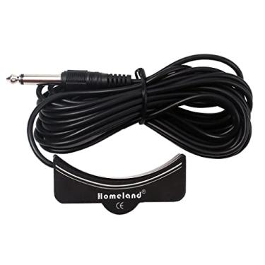 Imagem de Captador Soundhole para guitarra clássica, plugue de 6,35 mm, amplificador de volume, baixo ruído, alta sensibilidade, orifício de som de metal, captador de guitarra acústica para músicos DIY e