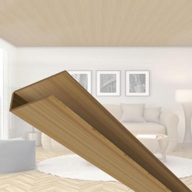 Imagem de Rodaforro Perfil U Permatti para Acabamento Lateral 1,2mm X 2,5cm X 3,00m (barra) Cerejeira