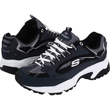Imagem de Skechers Stamina Nuovo masculino, Azul marinho/preto, 15 Wide