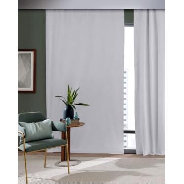 Imagem de Cortina Inove Corta Luz de Tecido Comfort Vedação 100% 4,00x2,78m Branco - Bella Janela