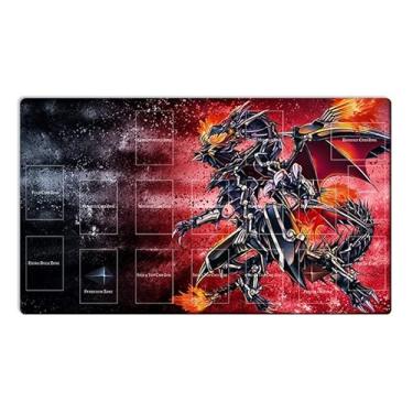 Imagem de Novo tapete Yugioh Playmat Red-Eyes Darkness Dragon Mouse Pad TCG CCG OCG Tapete de jogo de cartas colecionáveis + bolsa grátis (ZD014-198)