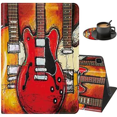 Imagem de Capa protetora ultrafina para Samsung Galaxy Tab A7 Lite de 8,7 polegadas, suporte multi-ângulo ultrafino com função despertar/hibernar, para Samsung Galaxy A7 Lite 2021 [SM-T220/T225/T227] - Guitarra