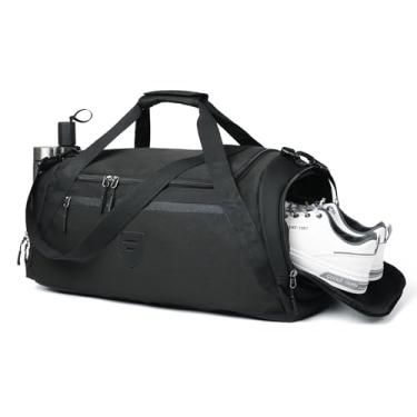 Imagem de Bolsa esportiva pequena para academia, bolsa feminina de viagem, bolsas impermeáveis com compartimentos para sapatos e roupas molhadas, bolsa de transporte para aeroporto, A-TD-002-Preto,
