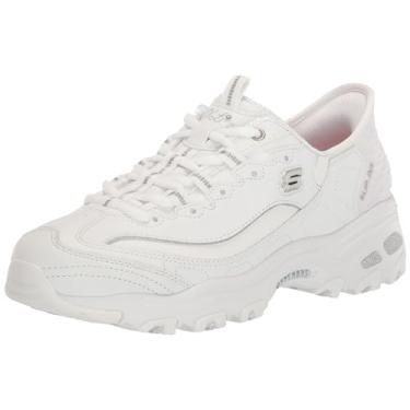 Imagem de Skechers Tênis feminino D lites New Scene Hands Free Slip ins, Branco/Prata, 38