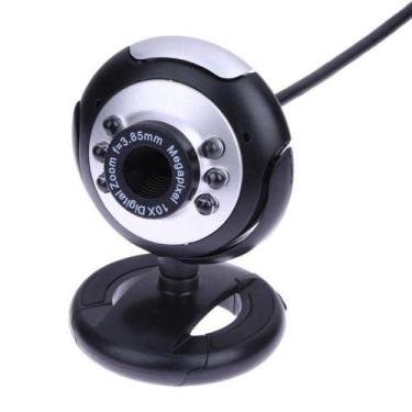 Imagem de Webcam Para Pc V4 Hd Usb Com Microfone Preto/Prata - Xtrad