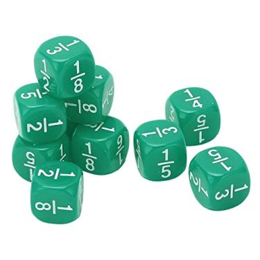 Imagem de Conjunto de Classe de Dados de Fração, Acessórios de Jogo de Matemática de Plástico, Mesa Infantil (Verde)