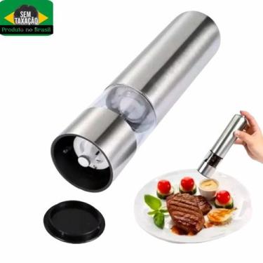 Imagem de Moedor De Sal Pimenta Elétrico Cozinha Gourmet em Aço Inox - REIS VARI