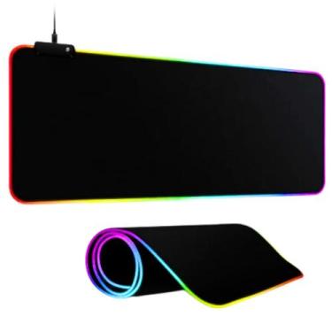 Imagem de Mousepad Gamer Borda Led Rgb Iluminado 7 Cores 80x30 Grande Tipo Tapet