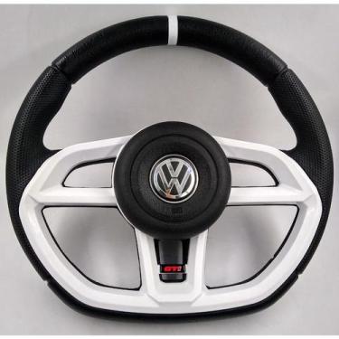 Imagem de Volante Esportivo Saveiro Quadrado 89 À 95- Gti Vision Branco - Volksw