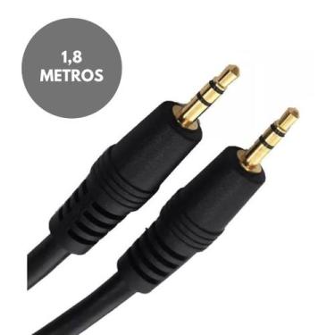 Imagem de Cabo Auxiliar P2 + P2 Dourado 1,8m iPod iPad Mp3 Mp4 Gps - King