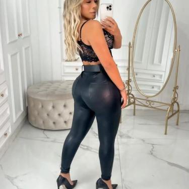 Imagem de Calça Montaria Cintura Alta Cirre Com Cinto - Rottagirlsfashion, M