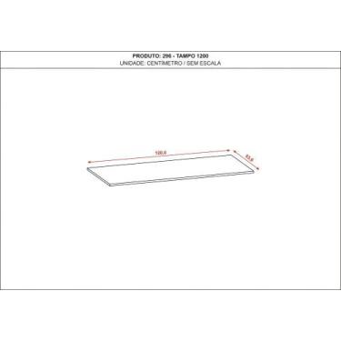 Imagem de Tampo para balcão de cozinha 1,20 cm line kits parana - Kits Paraná, N