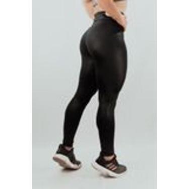 Imagem de Legging Leg Cirre Fitness Liso Tipo Couro Cintura Alta Feminino Confor