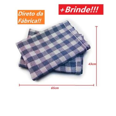 Imagem de 1 Pano De Chão Xadrez P/ Limpeza Grande (65x43 cm) - HG