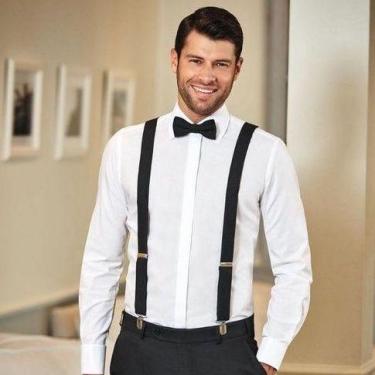 Imagem de Kit Suspensório com Gravata Borboleta Preto - Rei Look