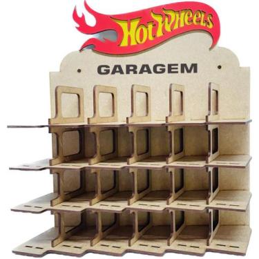 Imagem de Expositor Garagem Para 24 Carrinhos HotWheels 45 Graus - JK