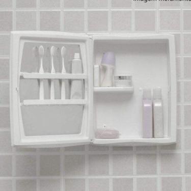 Imagem de Armário Plástico de Sobrepor com Espelho 30 x 37x 11cm - Astra