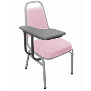 Imagem de Cadeira Universitária Empilhável Linha Hotel Plus Rosa - Design Office