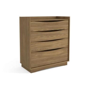 Imagem de Cômoda Infantil Complet M260 c/ 4 Gavetas Nogueira - Kappesberg