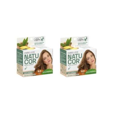 Imagem de Coloraçao Natucor 8.0 Louro Claro-Kit C/2Un