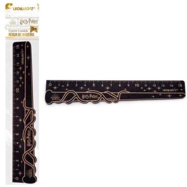 Imagem de Regua Escolar De Madeira Harry Potter - 15 Cm - Leo & Leo - Leo&leo