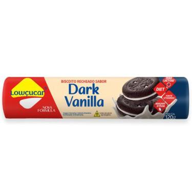 Imagem de Biscoito Recheado Lowçucar Zero Açucares Sabor Dark Vanilla Baunilha 1