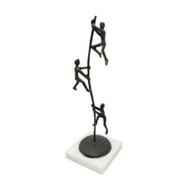 Imagem de Escultura Enfeite Crianças Brincando com Base Luxo - LUXdécor