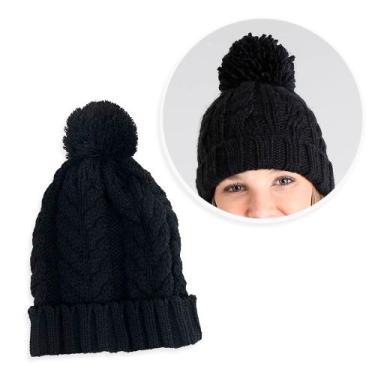 Imagem de Touca Gorro De Frio Com Pompom De Lã Tricot Inverno - Fullcommerce, Sa